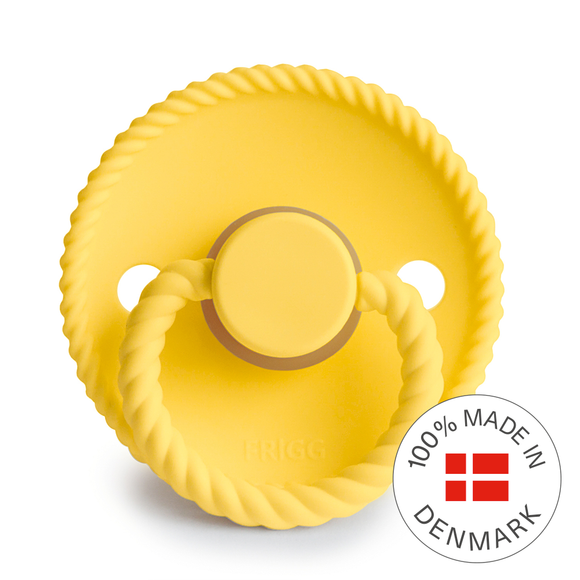 FRIGG Rope - Round Latex Pacifier - Sunflower (LIMITED SUMMER COLLECTION)