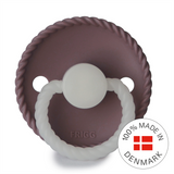 FRIGG Rope Night - Round Silicone Pacifier - Twilight Mauve Night