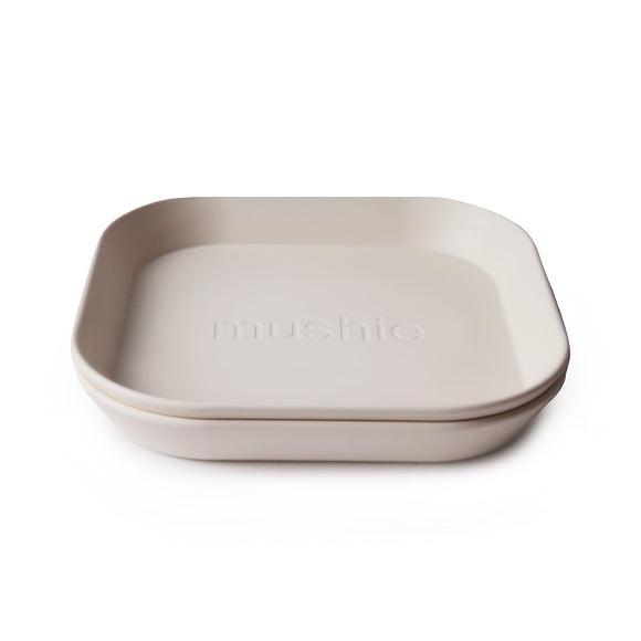 MUSHIE SQUARE PLATES - 2 PACL