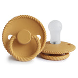 FRIGG Rope - Round Silicone Pacifier - Honey Gold