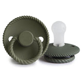 FRIGG Rope - Round Silicone Pacifier - Olive