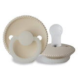 FRIGG Rope Night - Round Silicone Pacifier - Cream Night
