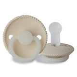FRIGG Rope Night - Round Silicone Pacifier - Cream Night