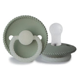 FRIGG Rope Night - Round Silicone Pacifier - Sage Night