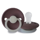 FRIGG Rope Night - Round Silicone Pacifier - Twilight Mauve Night