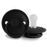 FRIGG Rope - Round Silicone Pacifier - Jet Black