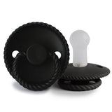 FRIGG Rope - Round Silicone Pacifier - Jet Black