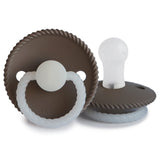 FRIGG Rope Night - Round Silicone Pacifier - Portobello Night
