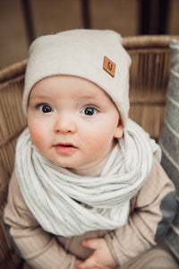 SLOUCHY BEANIE - JAGGER (Bone Knit)