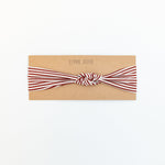 Burgundy + White Stripe