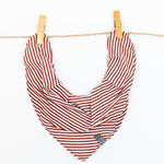 Burgundy + White Stripe