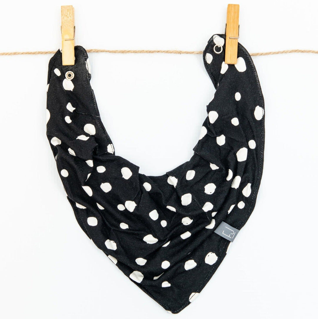 BANDANA BIB - LUCY (Black Painted Spot) - Flynn Jaxon