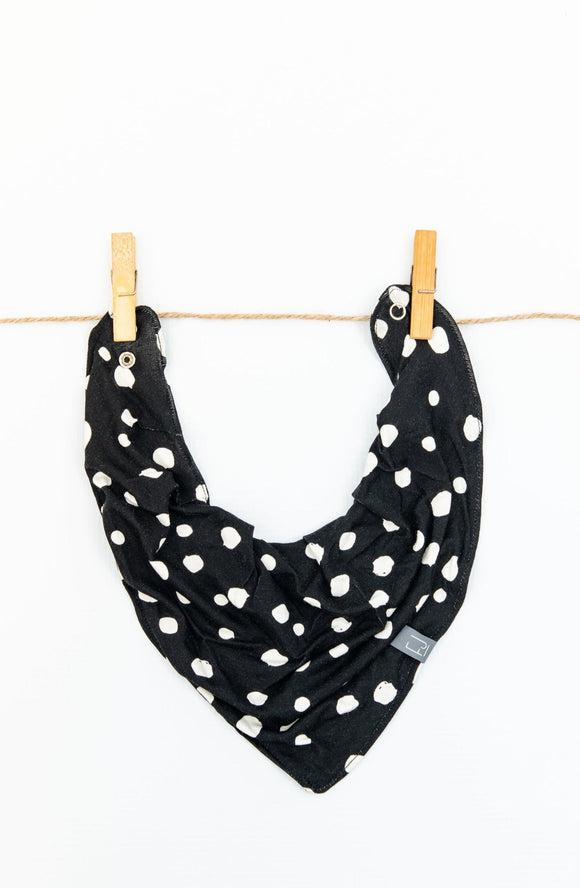 BANDANA BIB - LUCY (Black Painted Spot) - Flynn Jaxon