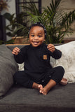 RAGLAN ONESIE - RAMSEY (Black)