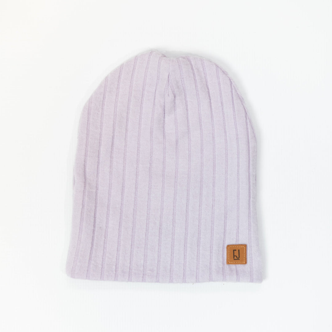 Slouchy Beanie | Maeve (Lilac Brushed Rib Knit)