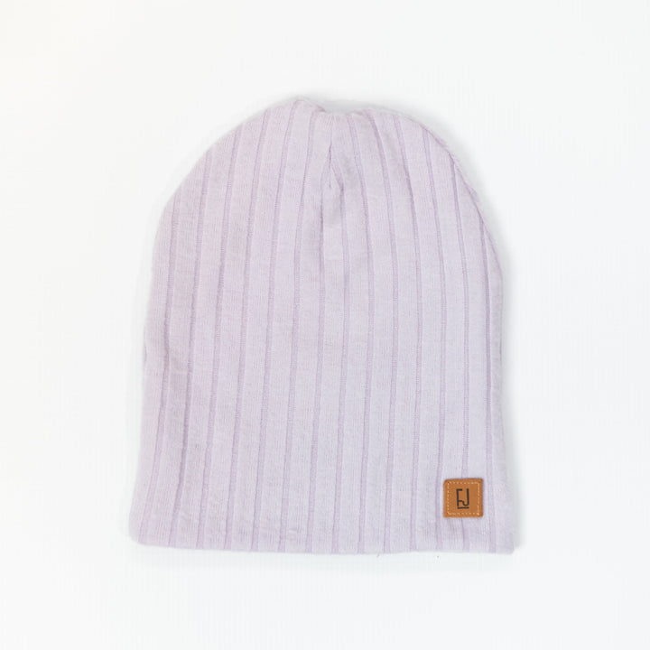 Slouchy Beanie | Maeve (Lilac Brushed Rib Knit)