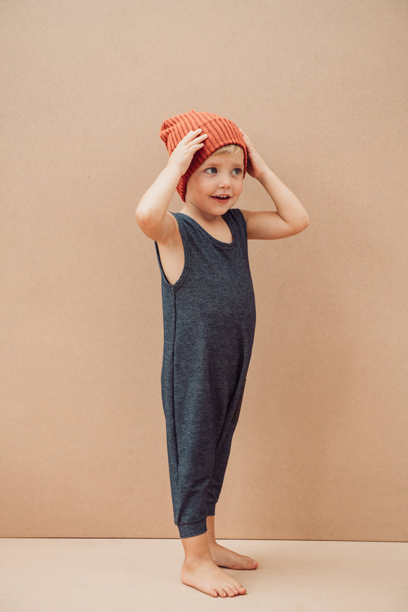 SLOUCHY BEANIE - OTIS (Rust Brushed Rib Knit) - Flynn Jaxon