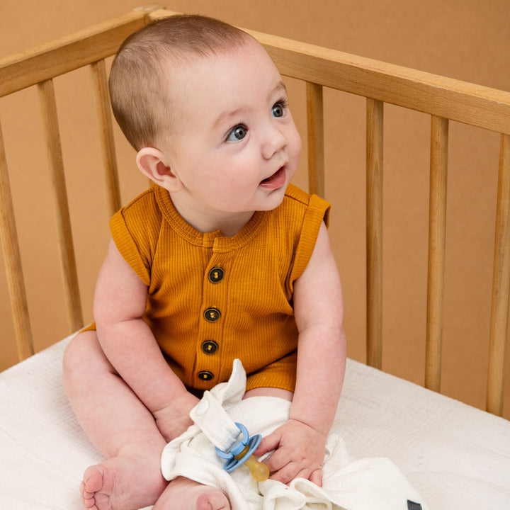 Sleeveless Playsuit | Mustard