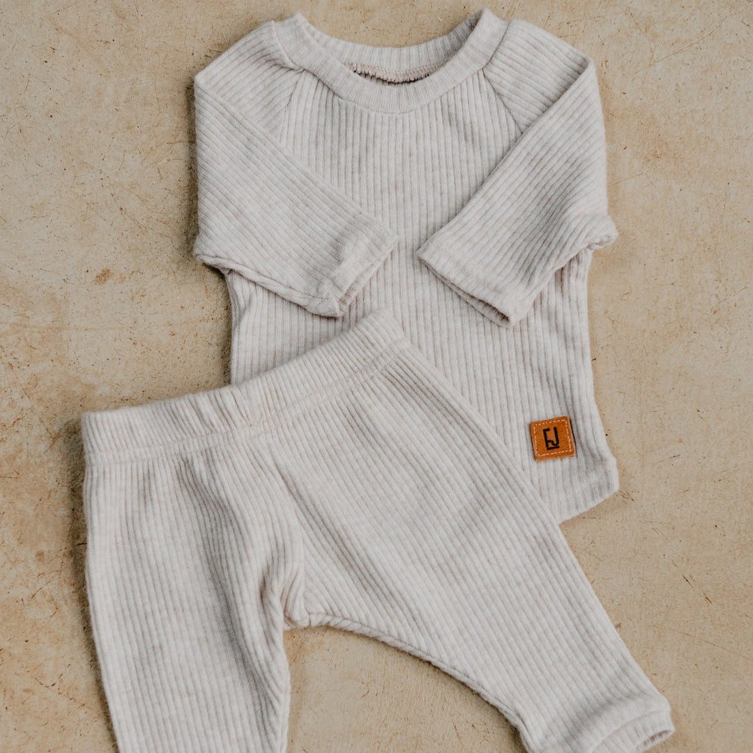Baby Luxe Rib Set | Ecru