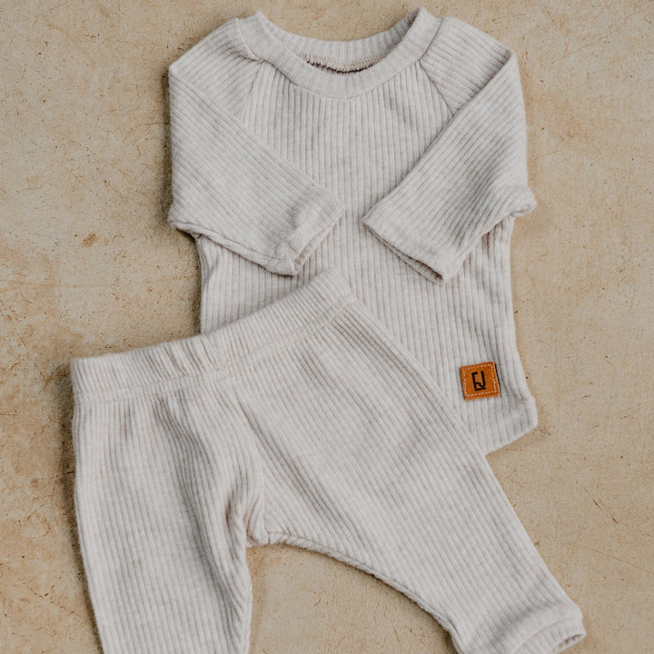 Baby Luxe Rib Set | Ecru