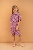 SUMMER BOILERSUIT - PINK LEOPARD