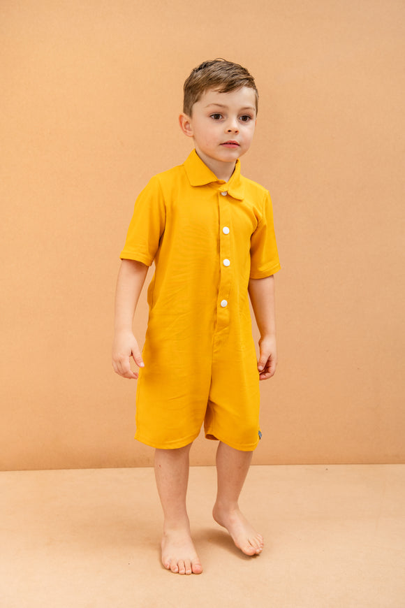 SUMMER BOILERSUIT - MUSTARD