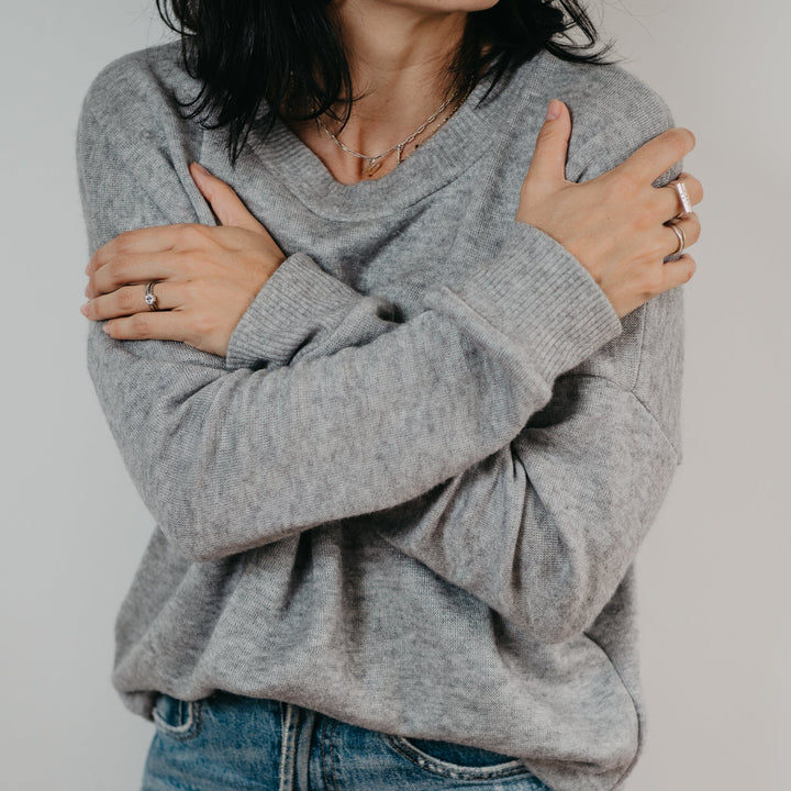 Adult Cosy Jumper | Grey Melange