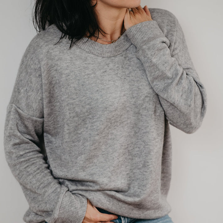 Adult Cosy Jumper | Grey Melange