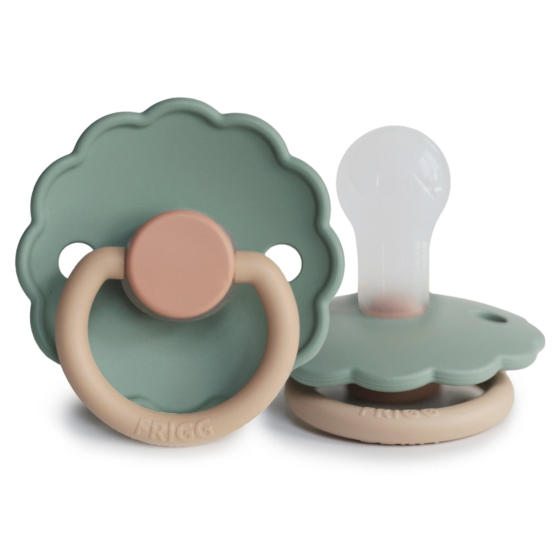 FRIGG Daisy Colourblock - Round Silicone Pacifier | Size 1