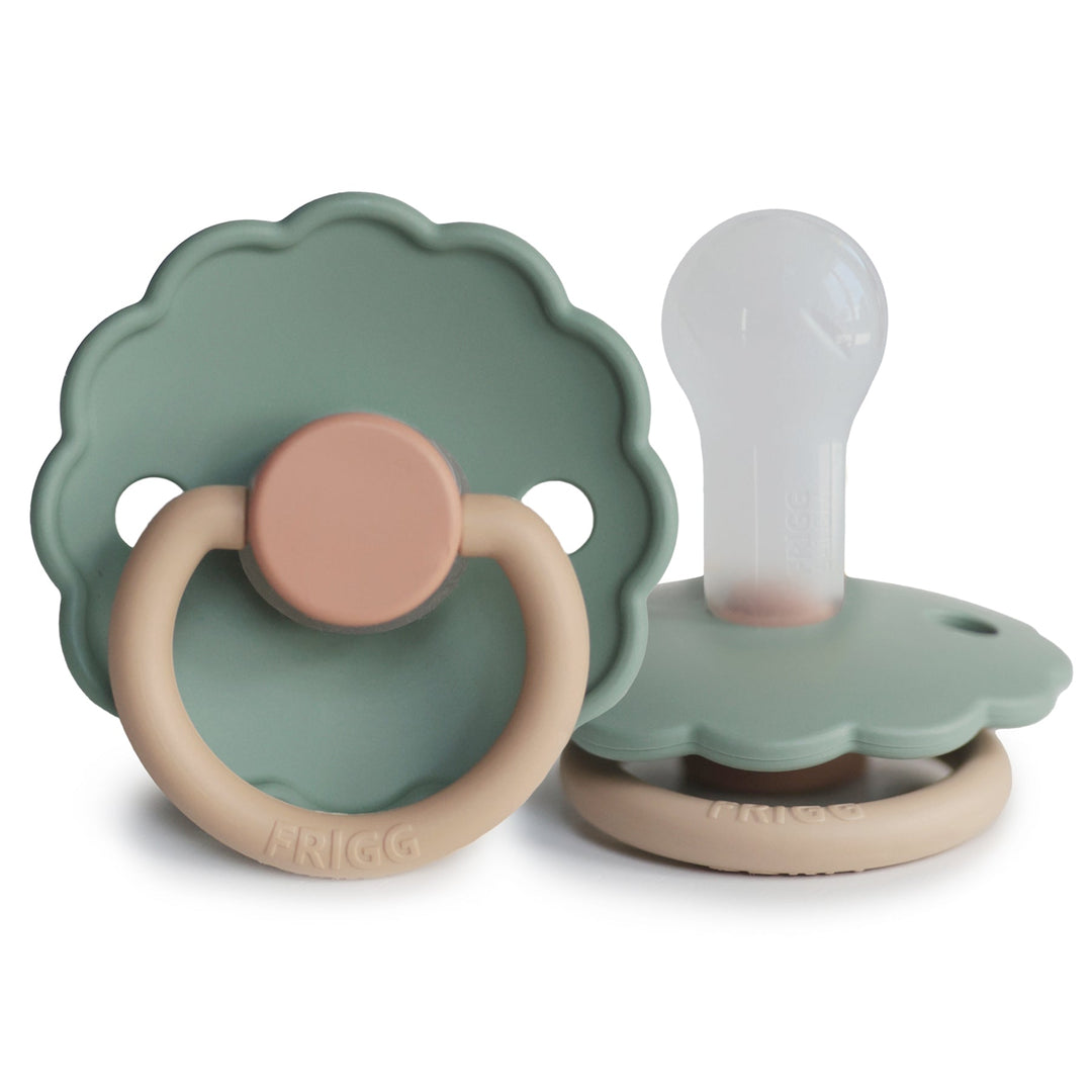 FRIGG Daisy Colourblock - Round Silicone Pacifier | Size 2