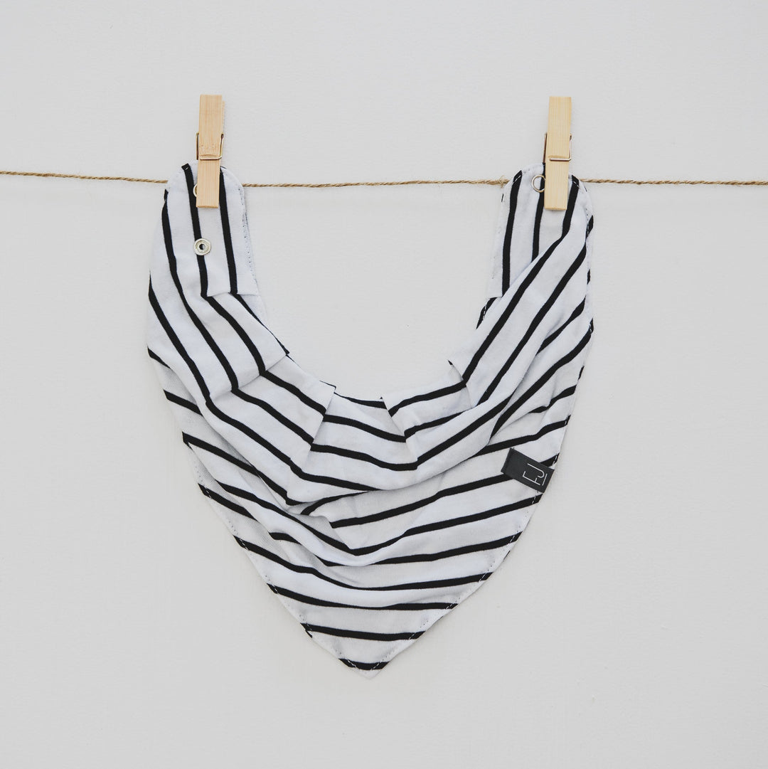 BANDANA BIB - VAN (Wide Black+White Stripe) - Flynn Jaxon