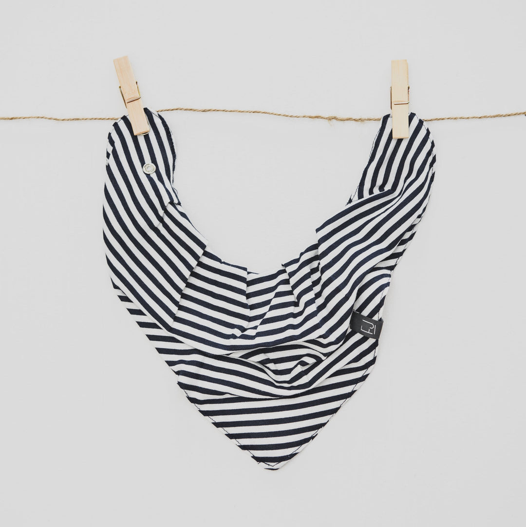 BANDANA BIB - LUCA (Navy+White Stripe) - Flynn Jaxon