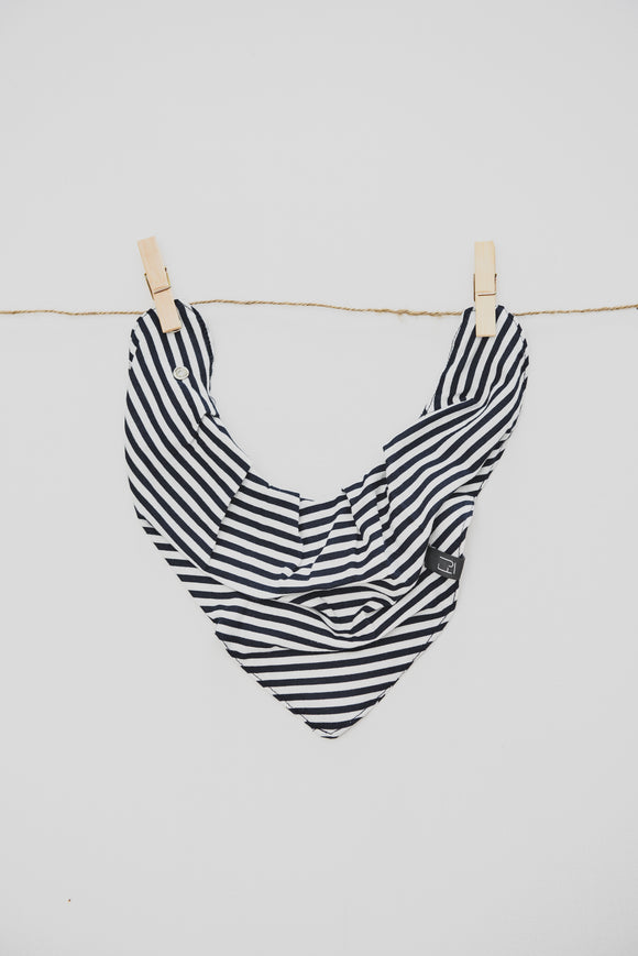 BANDANA BIB - LUCA (Navy+White Stripe) - Flynn Jaxon