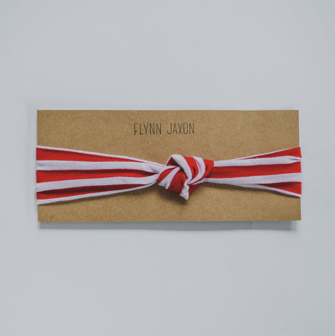 HEADBAND - CANDY CANE (Red+White Stripe) - Flynn Jaxon