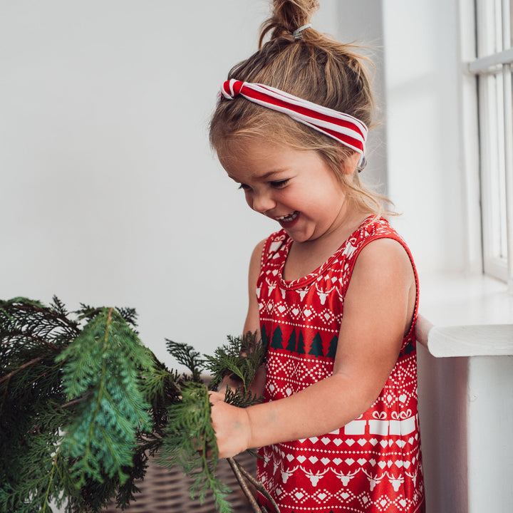 HEADBAND - CANDY CANE (Red+White Stripe) - Flynn Jaxon