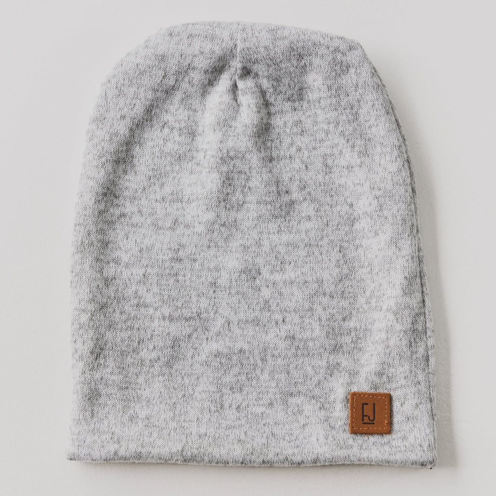 ADULT SLOUCHY BEANIE - LIGHT GREY MELANGE - Flynn Jaxon