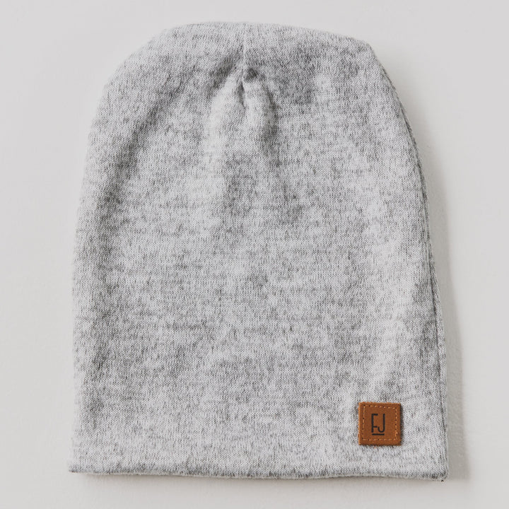 ADULT SLOUCHY BEANIE - LIGHT GREY MELANGE - Flynn Jaxon