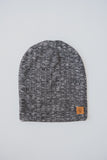SLOUCHY BEANIE - SAINT (Black Rib Knit) - Flynn Jaxon