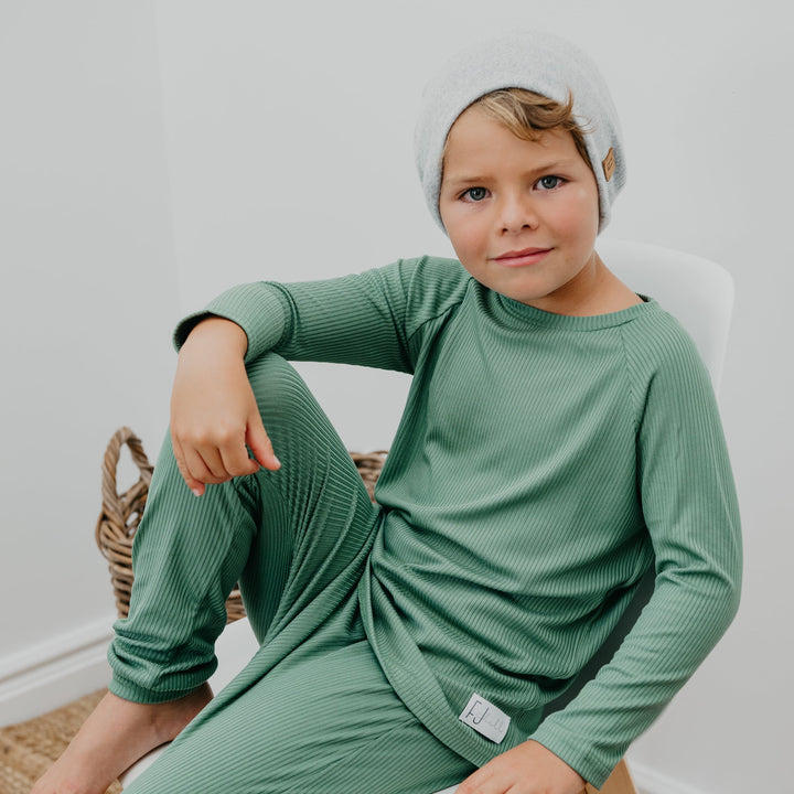 SLOUCHY BEANIE - JUNIPER (Light Grey Melange Knit) - Flynn Jaxon