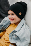 SLOUCHY BEANIE - ROCCO (Black Knit) - Flynn Jaxon