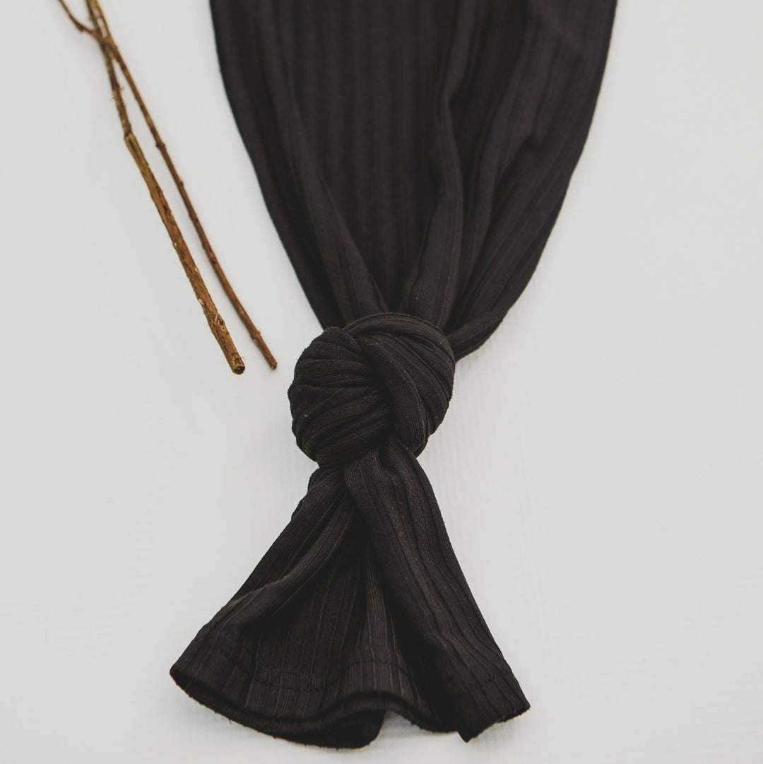 KNOTTED GOWN - BLACK - Flynn Jaxon