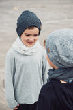 INFINITY SCARF - PARIS (Cream Stripe Knit) - Flynn Jaxon