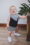 BANDANA BIB - SASHA (Light Grey) - Flynn Jaxon