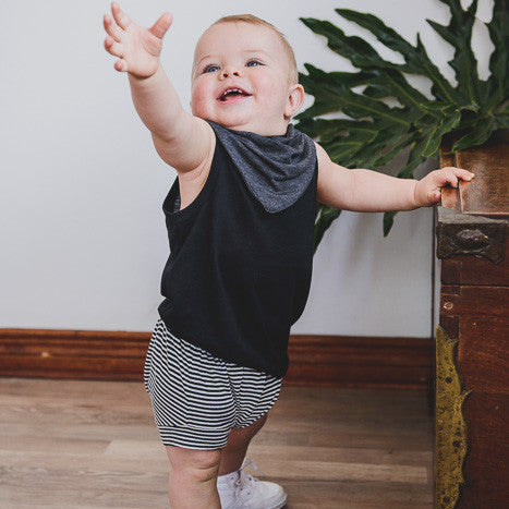BANDANA BIB - SONNY (Charcoal) - Flynn Jaxon