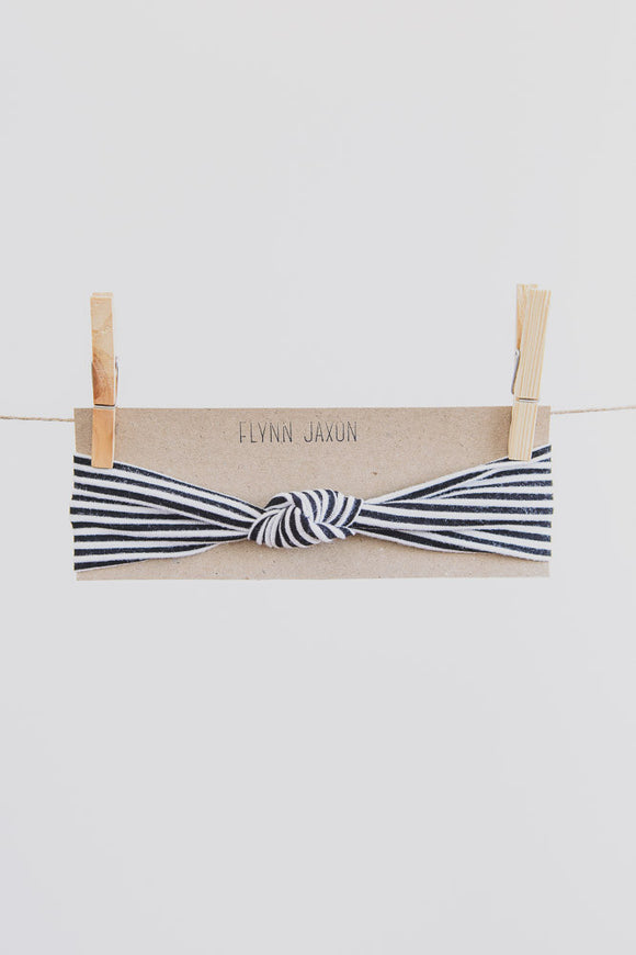 HEADBAND - DEEDEE (Black+White Stripe) - Flynn Jaxon