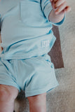 LOUNGEWEAR SHORT SET - POWDER BLUE - Flynn Jaxon