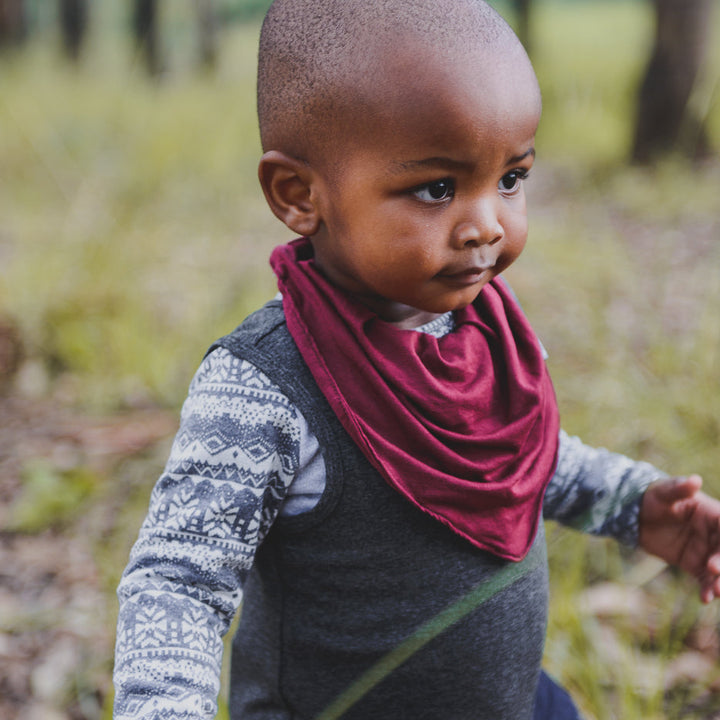 BANDANA BIB - CHASE (Burgundy) - Flynn Jaxon