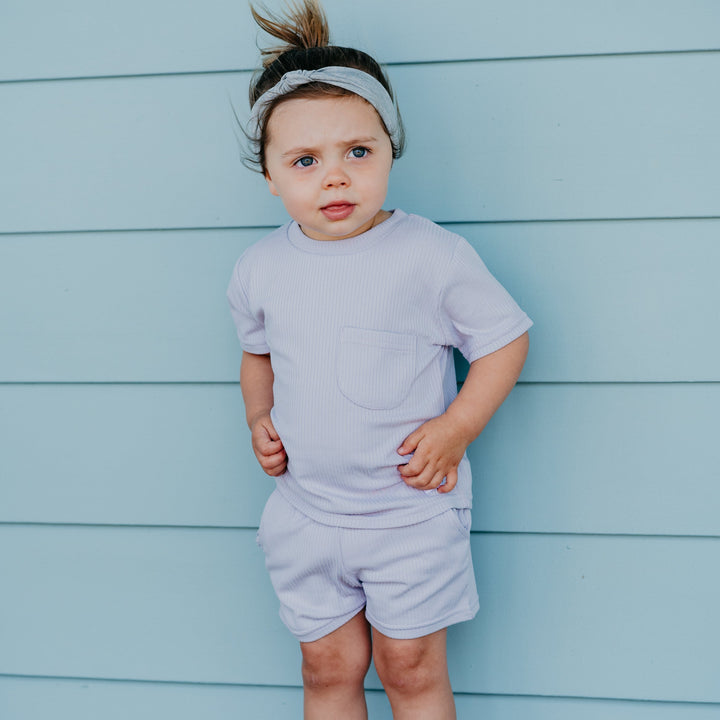LOUNGEWEAR SHORT SET - LILAC - Flynn Jaxon