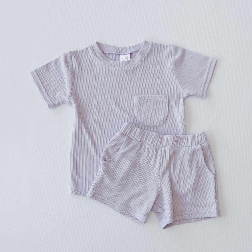 LOUNGEWEAR SHORT SET - LILAC - Flynn Jaxon