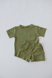 LOUNGEWEAR SHORT SET - AVOCADO - Flynn Jaxon